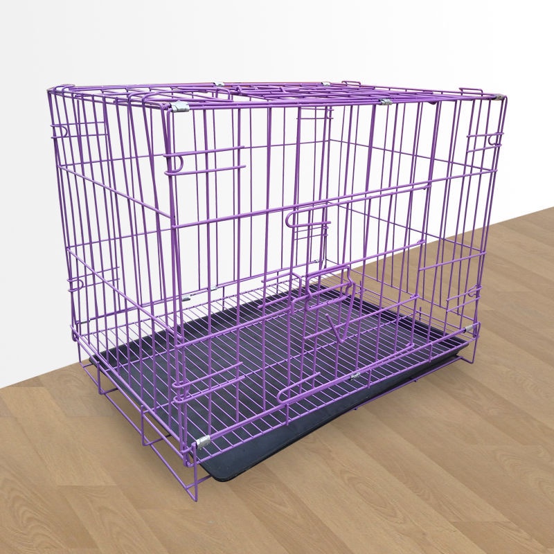 Purple dog cage sale