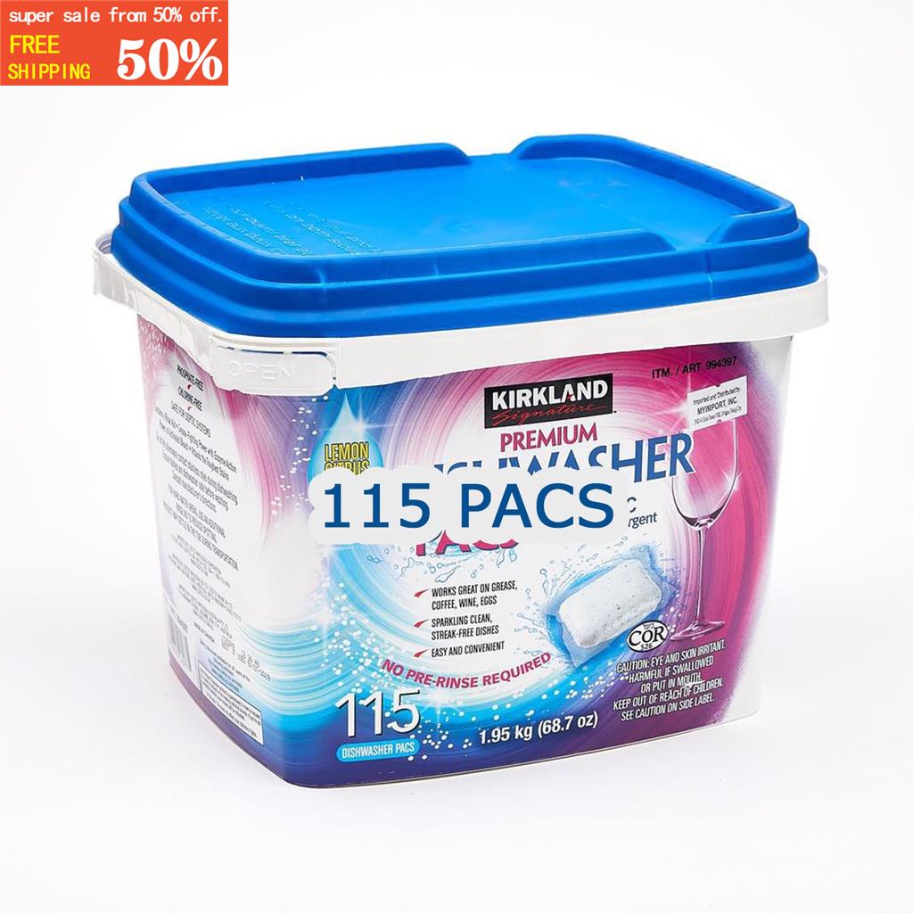 Kirkland Dishwasher Detergent Tablet Pacs 115pcs (ORIGINAL) Shopee