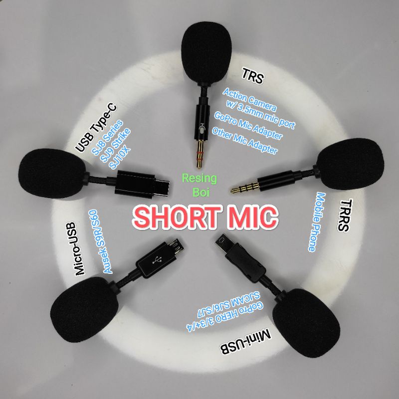 7 10cm Short Mic WIND NOISE ELIMINATOR MIC Premium Quality