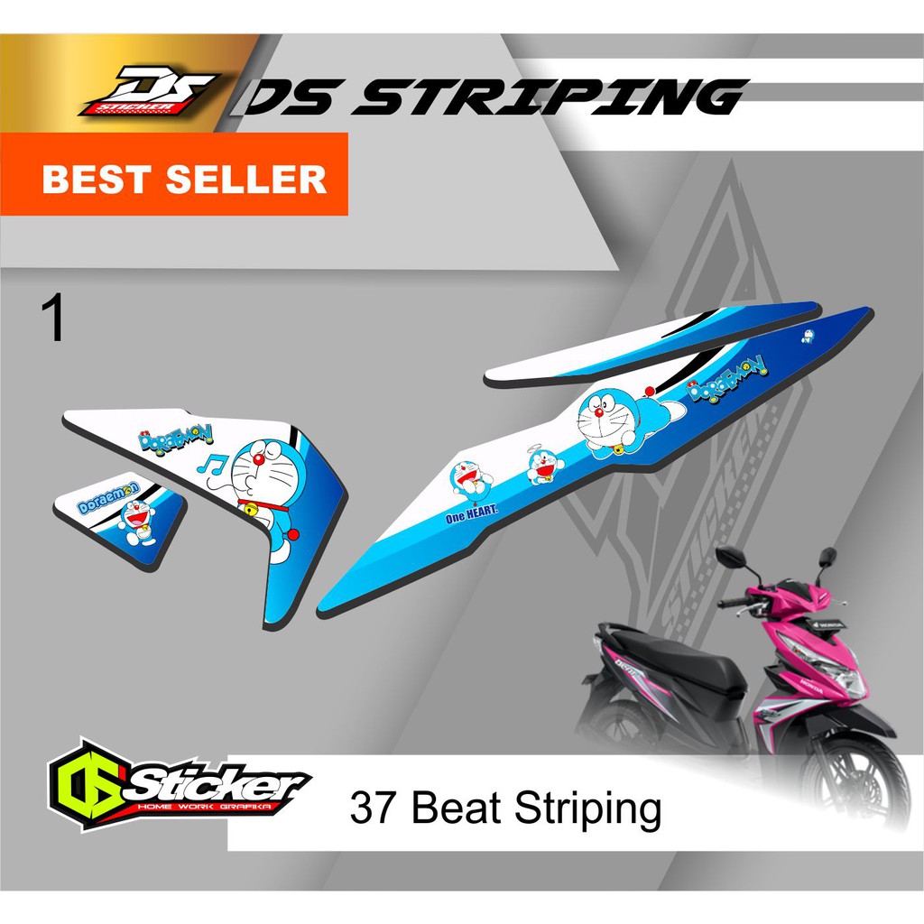 0037 Striping Beat fi 20162019 Beat Street Doraemon Motif Shopee