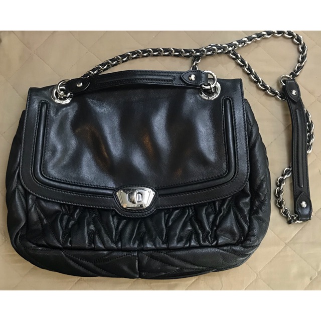 Preloved Nina Ricci Quilted Shoulder Bag w Chain Sling Shopee Philippines