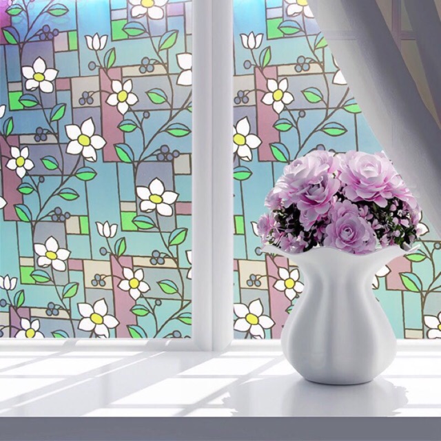 JT5 Home Decor Glass Sticker Frosted Glass Film Frosted Privacy Window ...