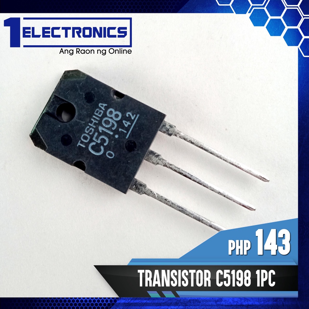 1Electronics 1pc Transistor C5198 TOSHIBA Silicon NPN Transistor ...