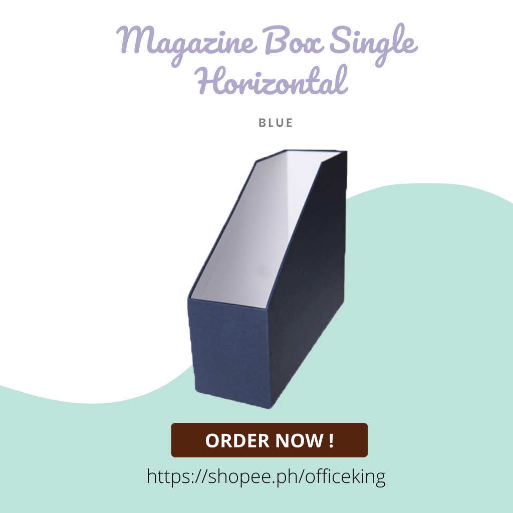 Magazine box File Holder single horizontal Blue | Shopee Philippines