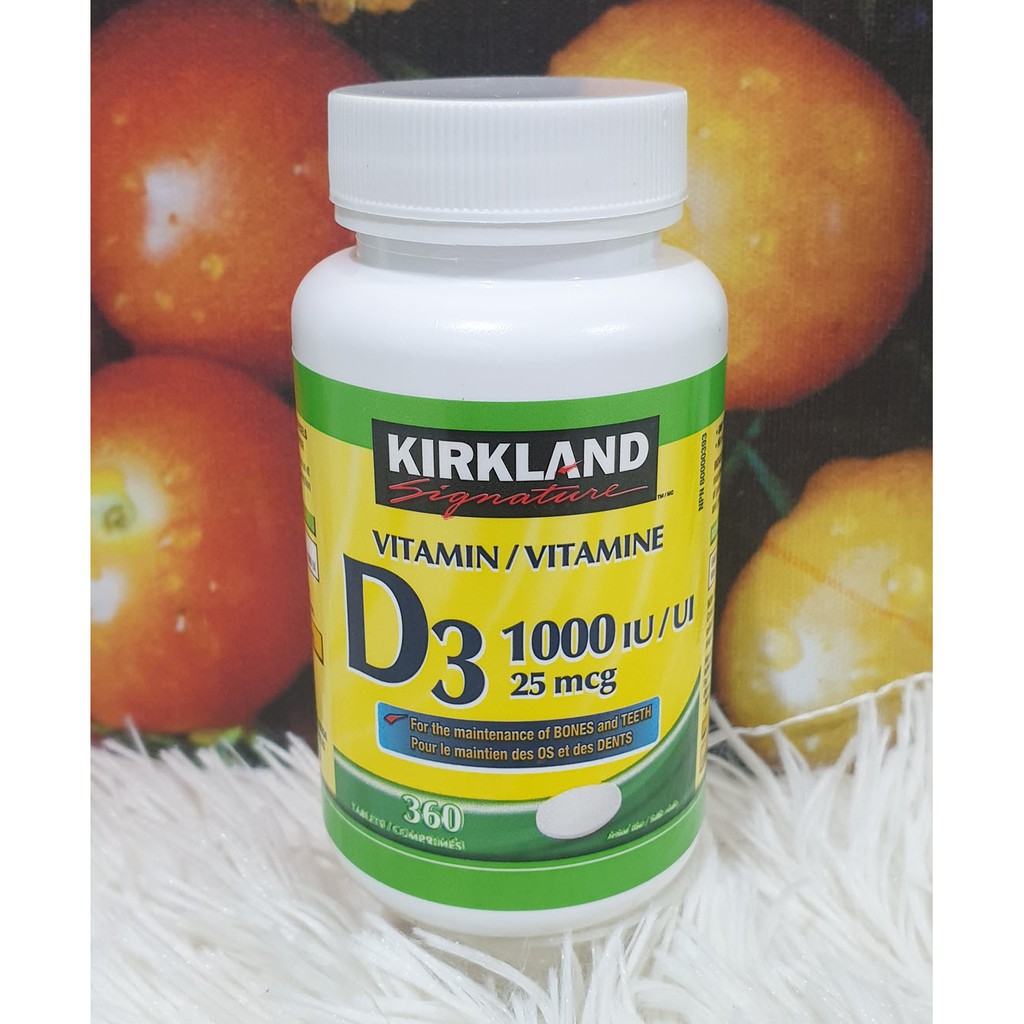Kirkland Signature Vitamin D3 1000 IU/ 25 mcg 360 Tablets Shopee