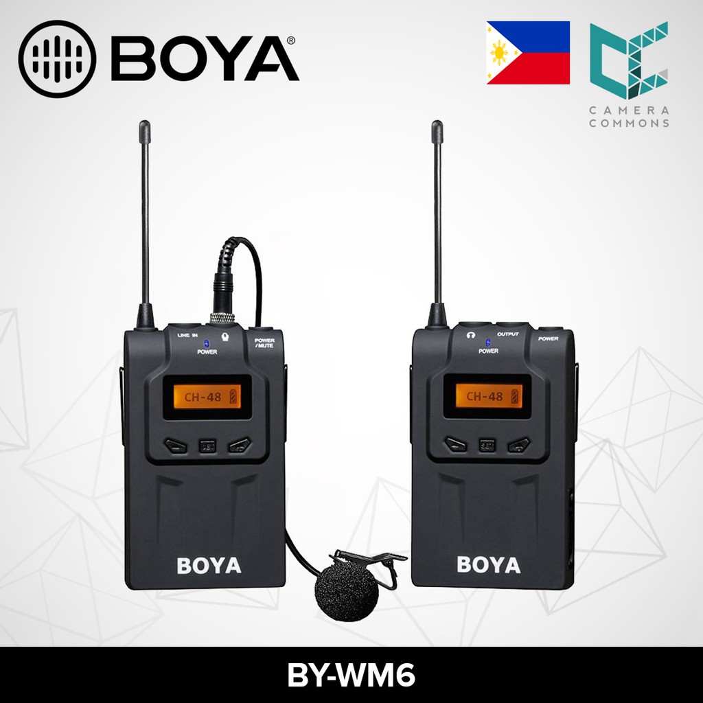 BOYA BY WM6 UHF Professional Wireless Omni directional Lavalier