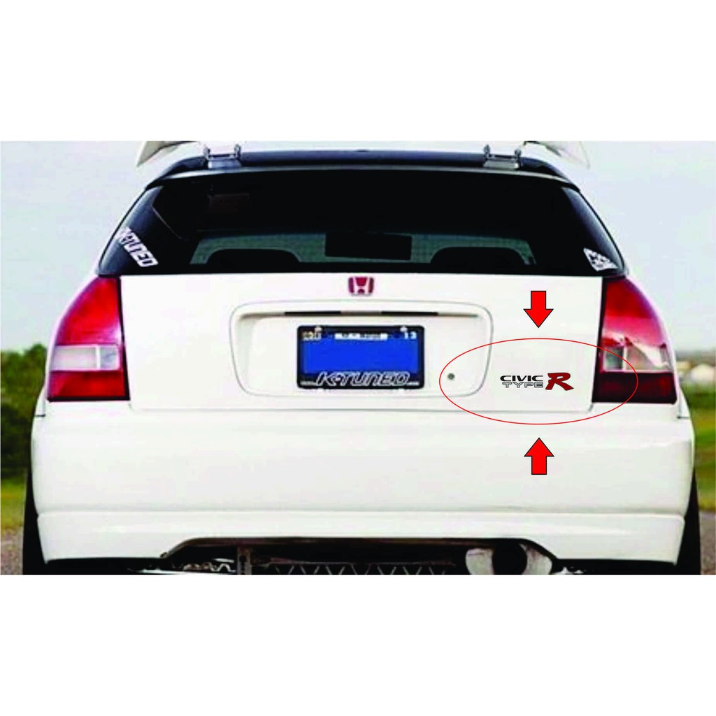 EK9 CIVIC TYPE R REPLACEMENT REAR BONNET STICKER | Shopee Philippines