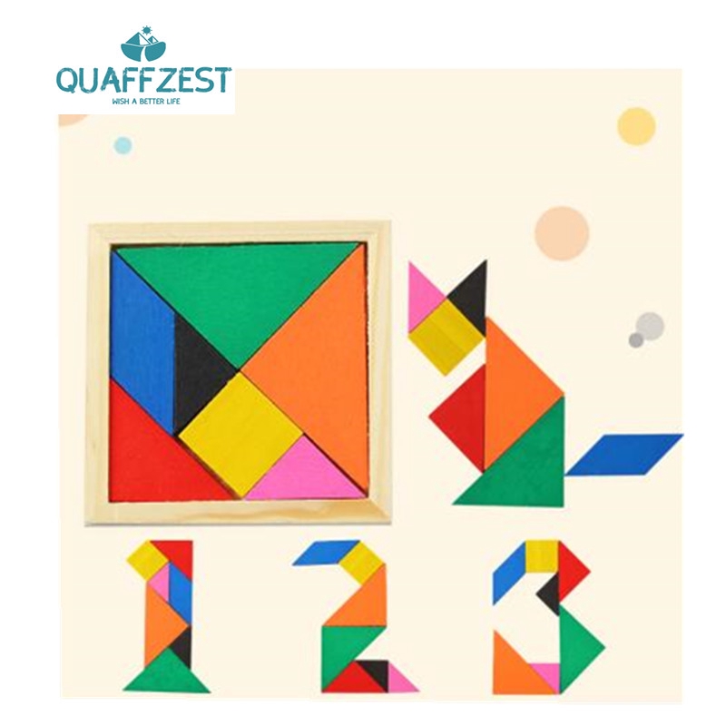 Children Mental Development Tangram Wooden Jigsaw Puzzle Educational ...