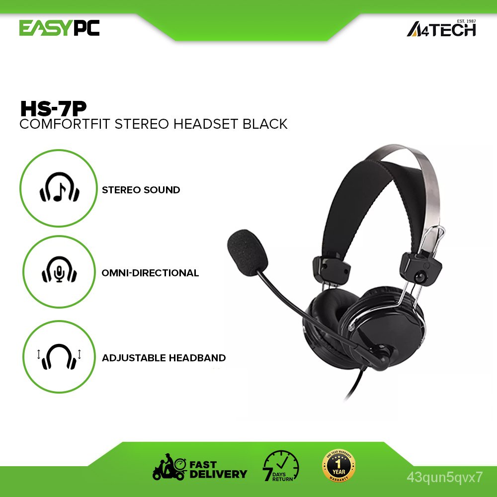 A4tech HS7P Headset, HS7P Headset, A4Tech HS 7P Headphone Best seller for iCafe and Office
