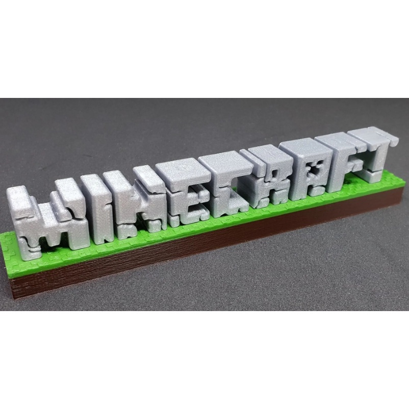 MINECRAFT 3D LOGO (Minicraft 3D Logo) - Size 176mm x 26mm x 32mm ...