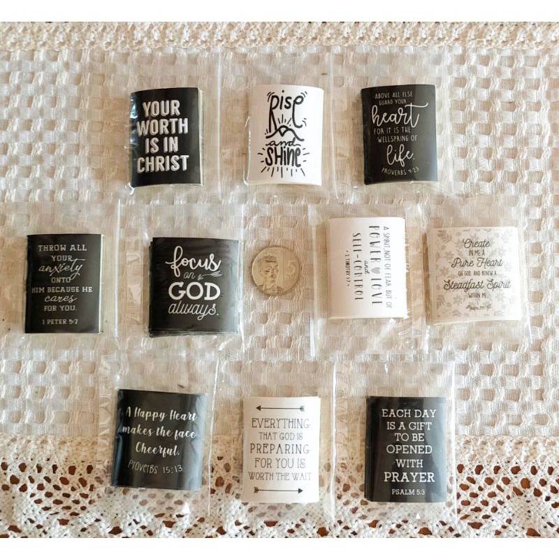 Bible Verse Stickers (1design per pack/20pcs) Shopee Philippines