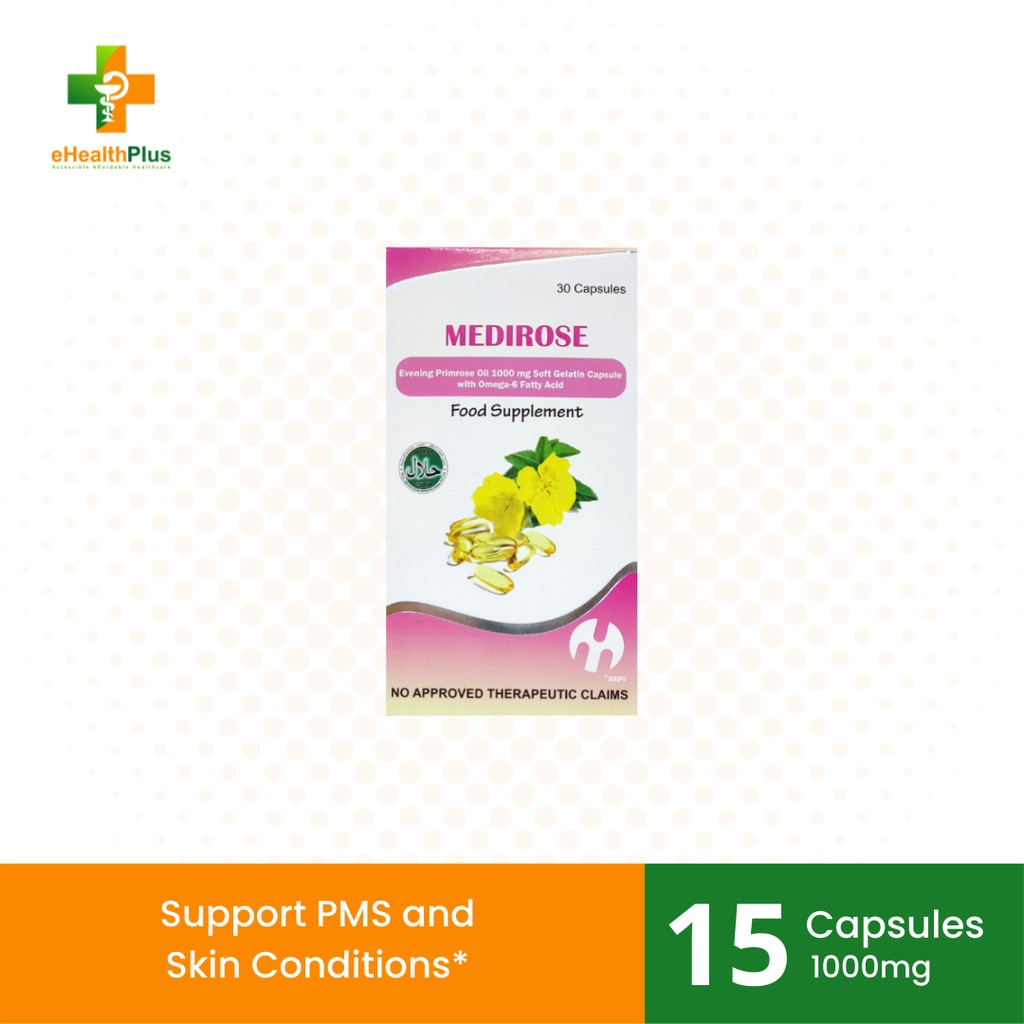 Medirose (Evening Primrose Oil With Omega6 Fatty Acid) 1000Mg Capsule