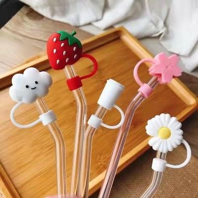 Cute Silicone Straw Plug,Straw Silicone Plug Cute Cartoon Straw