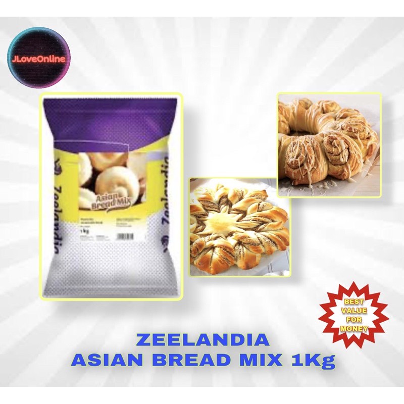 ZEELANDIA Asian Bread Mix Ultimate Soft & Fluppy 1kg Shopee Philippines