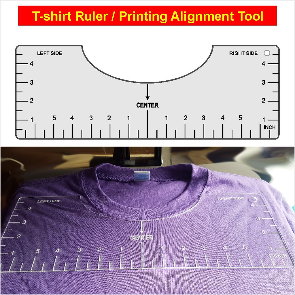 T-Shirt Ruler Guide Vinyl T-Shirt Sublimation Designs On T-shirt