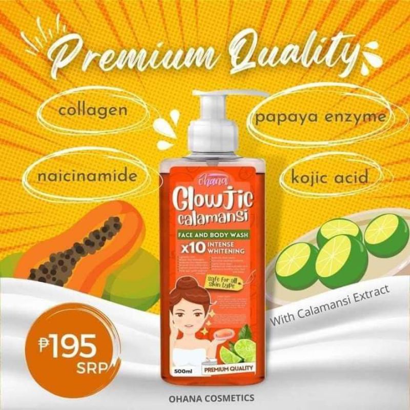*WITH FREEBIE*Glowjic Calamansi Face and Body Wash Shopee Philippines