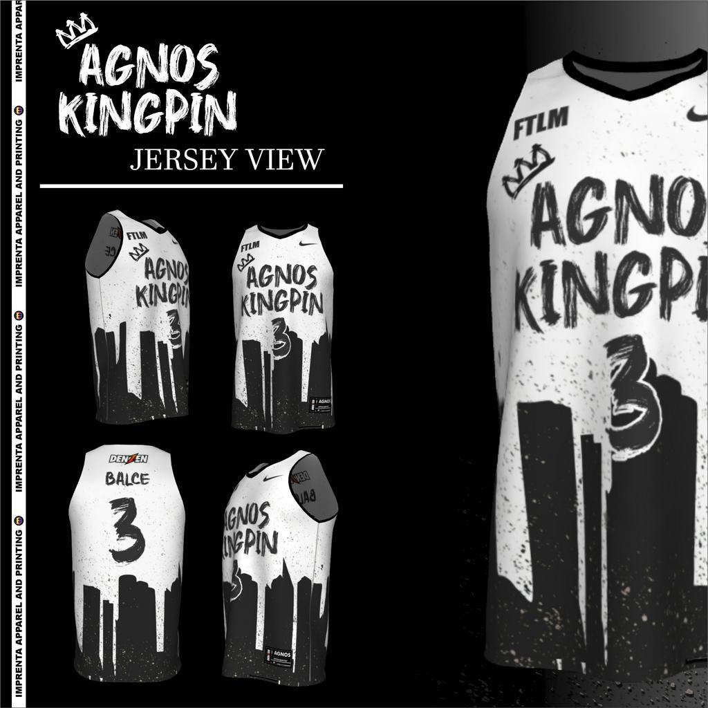 BASKETBALL JERSEY BLACK AND WHITE AGNOS DESIGN Shopee Philippines