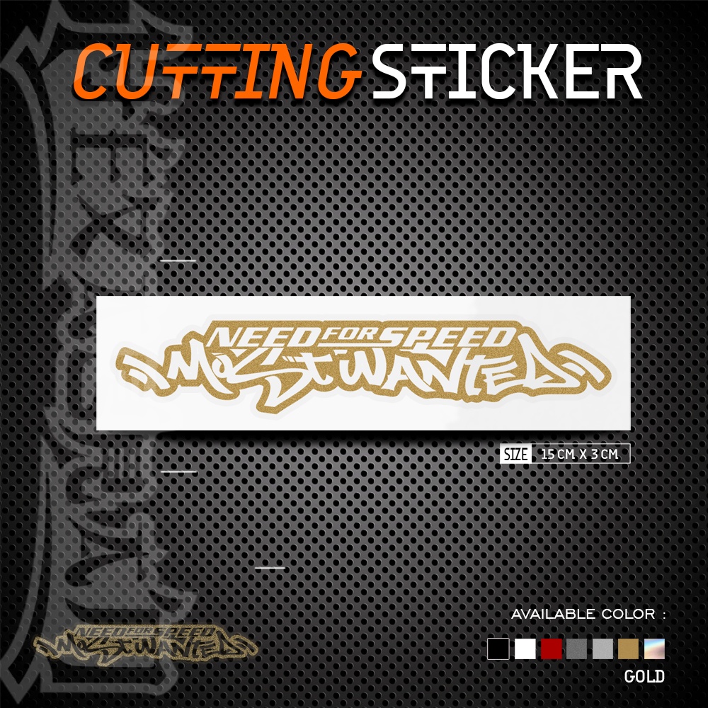 Cutting Sticker Need For Speed Most Wanted Outline One Color | Sticker ...
