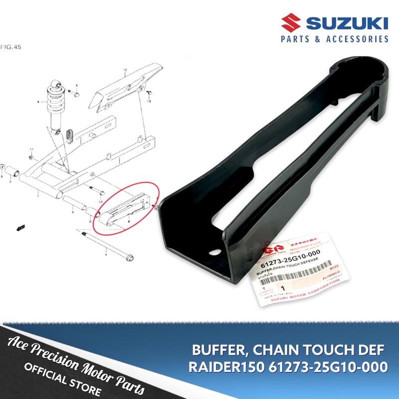 SGP CHAIN BUFFER RAIDER150 CARB/Fi 61273-25G10-000 GENUINE | Shopee ...