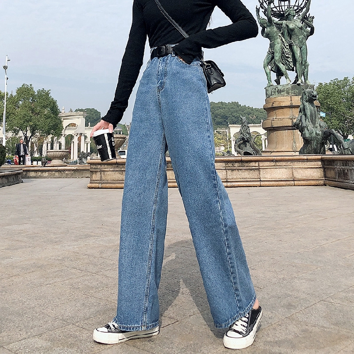 H-mars Denim high waist pants Korean denim pants Bd00