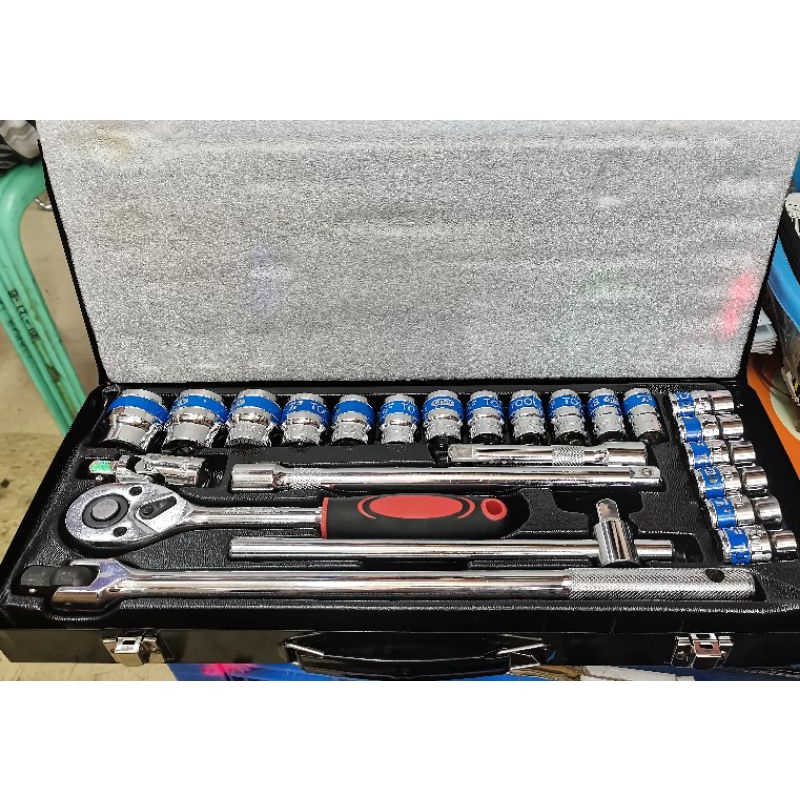 AMES 25-PCS SOCKET WRENCH SET TOOL BOX S9197 | Shopee Philippines