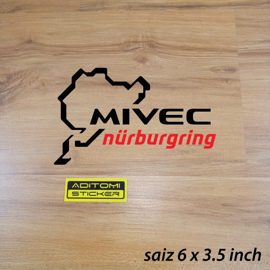 Mitsubishi Mivec v2 Nurburgring Circuit diecut sticker | Shopee Philippines