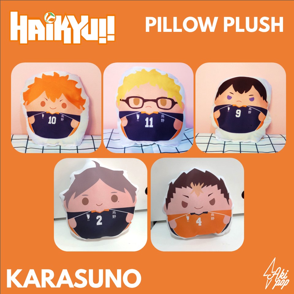 Haikyuu Karasuno Pillow Plushie Plush Kageyama Hinata Tsukki Shopee Philippines