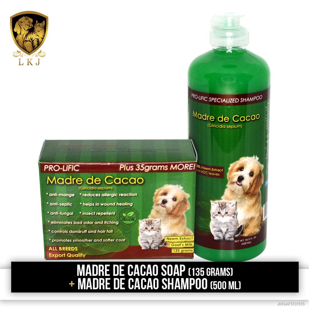 Specialized Dog Shampoo Madre de Cacao 500 mL with Prolific Madre de