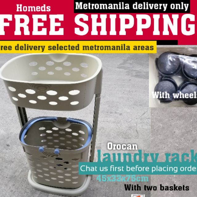 Orocan laundry basket with wheels Free delivery metromanila