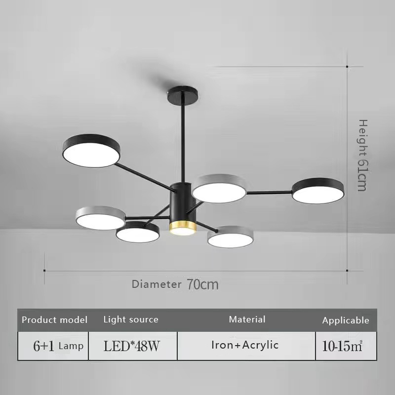 Firefly chandelier modern ceiling light branch bedroom living room ...