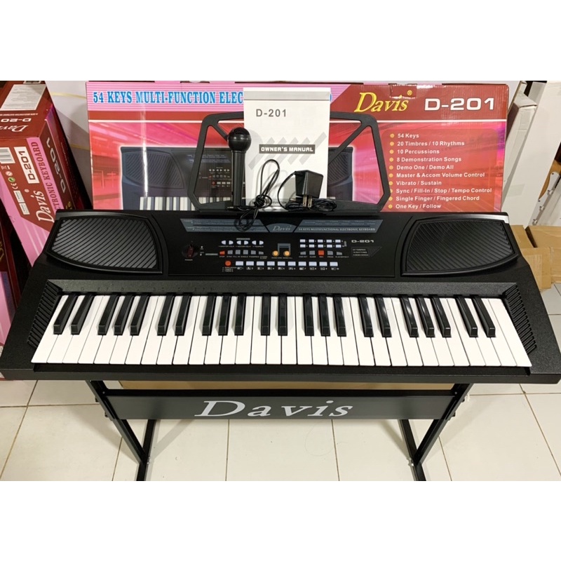 DAVIS D 201 ELECTRONIC KEYBOARD PIANO for KIDS 54 keys