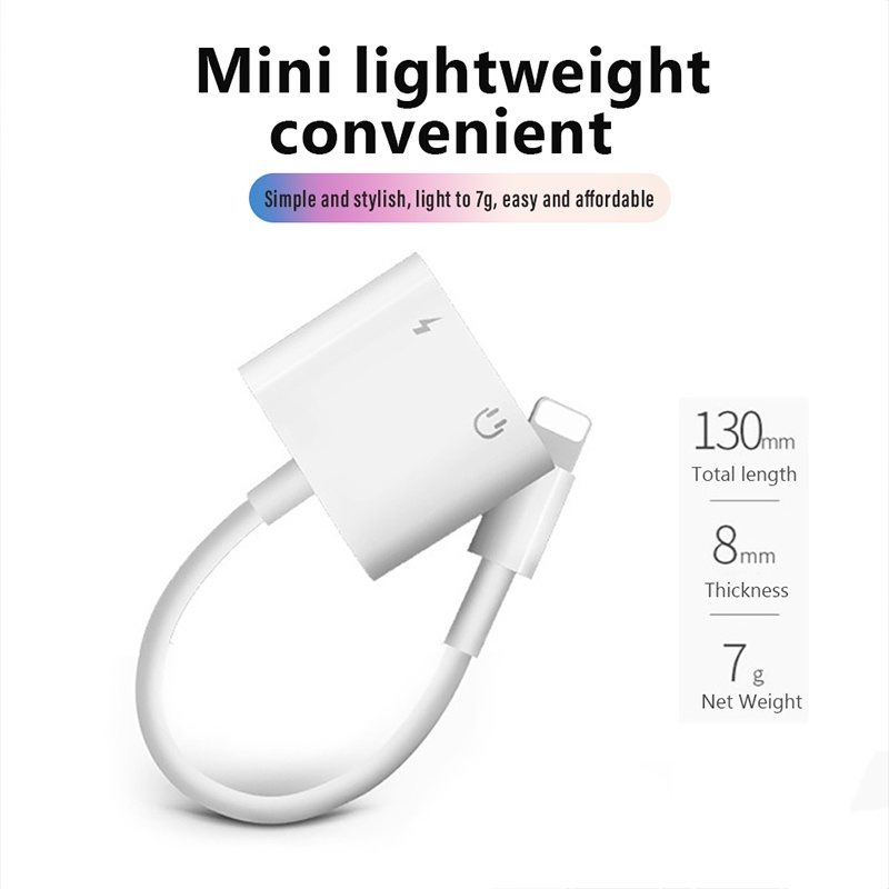 Popcorn 2 in 1 adapter Audio 3.5mm Jack Charging Earphone Cable Aux 2 ...