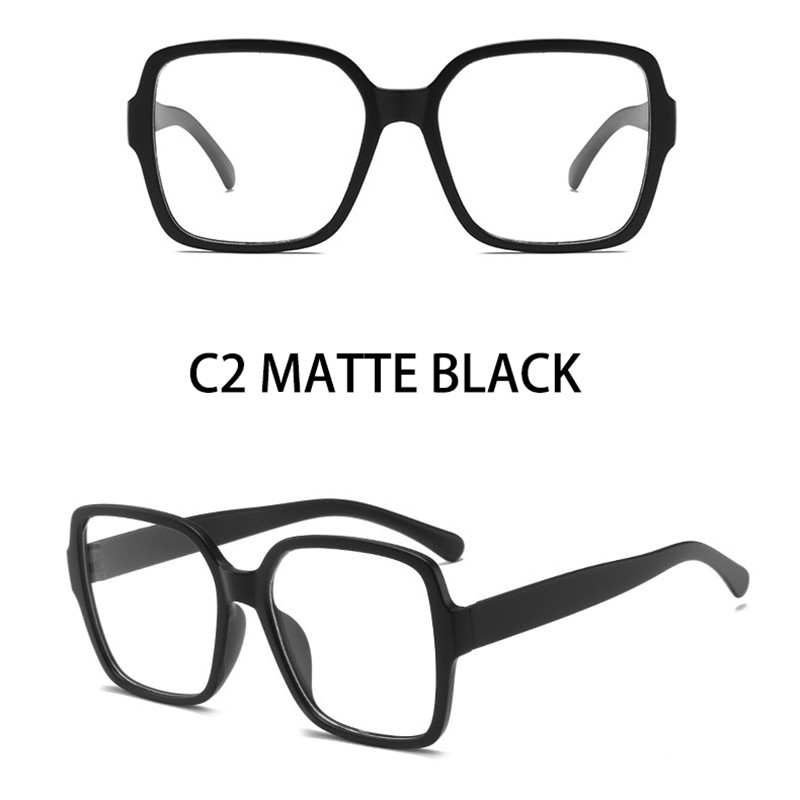 Ins Fashion Black Big Frame Eyeglasses Tiktok Square Glasses Women