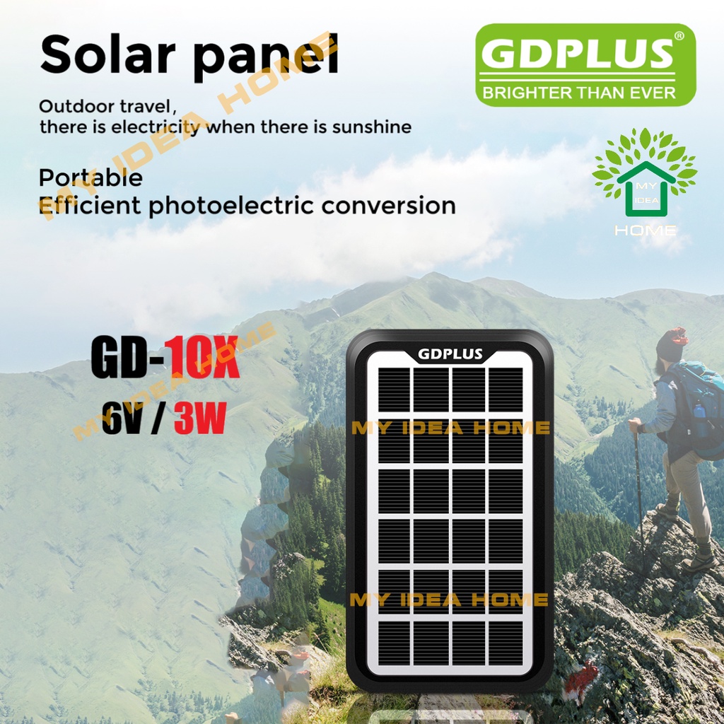 GDPLUS Solar Panel High Quality 6V Universal Charge 3w Outdoor Perfect ...