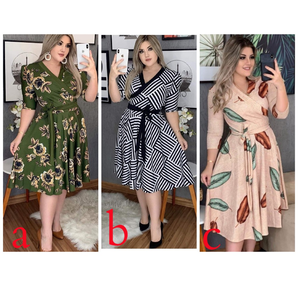 HTQ FASHION FLORAL PLUS SIZE DRESS RA511 assorted design | Shopee  Philippines