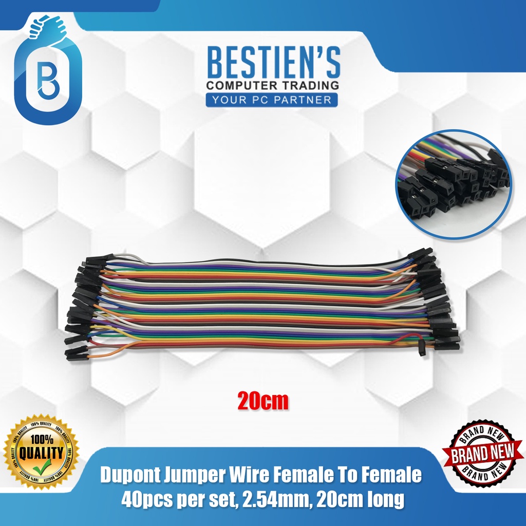 Breadboard Wires 1000Pcs Dupont Jumper Wire Housing Female Pin Connectors - 2.54mm Pitch 2-Pin 3 Pin Wire & Cable Connectors