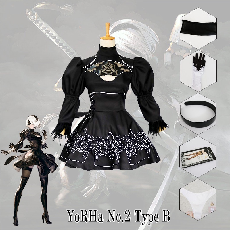 Nier Automata Cosplay Costume Yorha 2b Sexy Outfit Games Suit Women Role Play Costumes Girls 1775