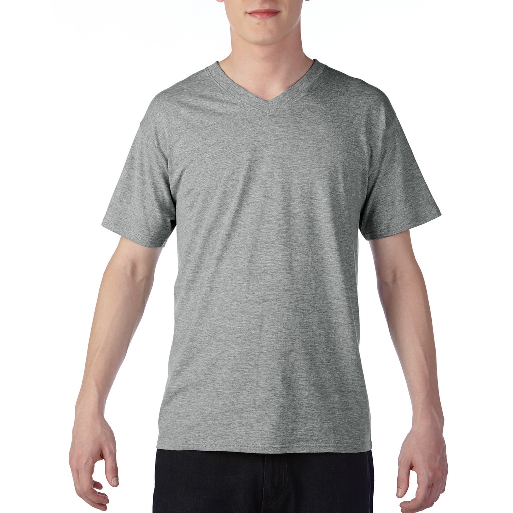 Gildan Softstyle Adult V-Neck T-Shirt (Sport Grey) | Shopee Philippines