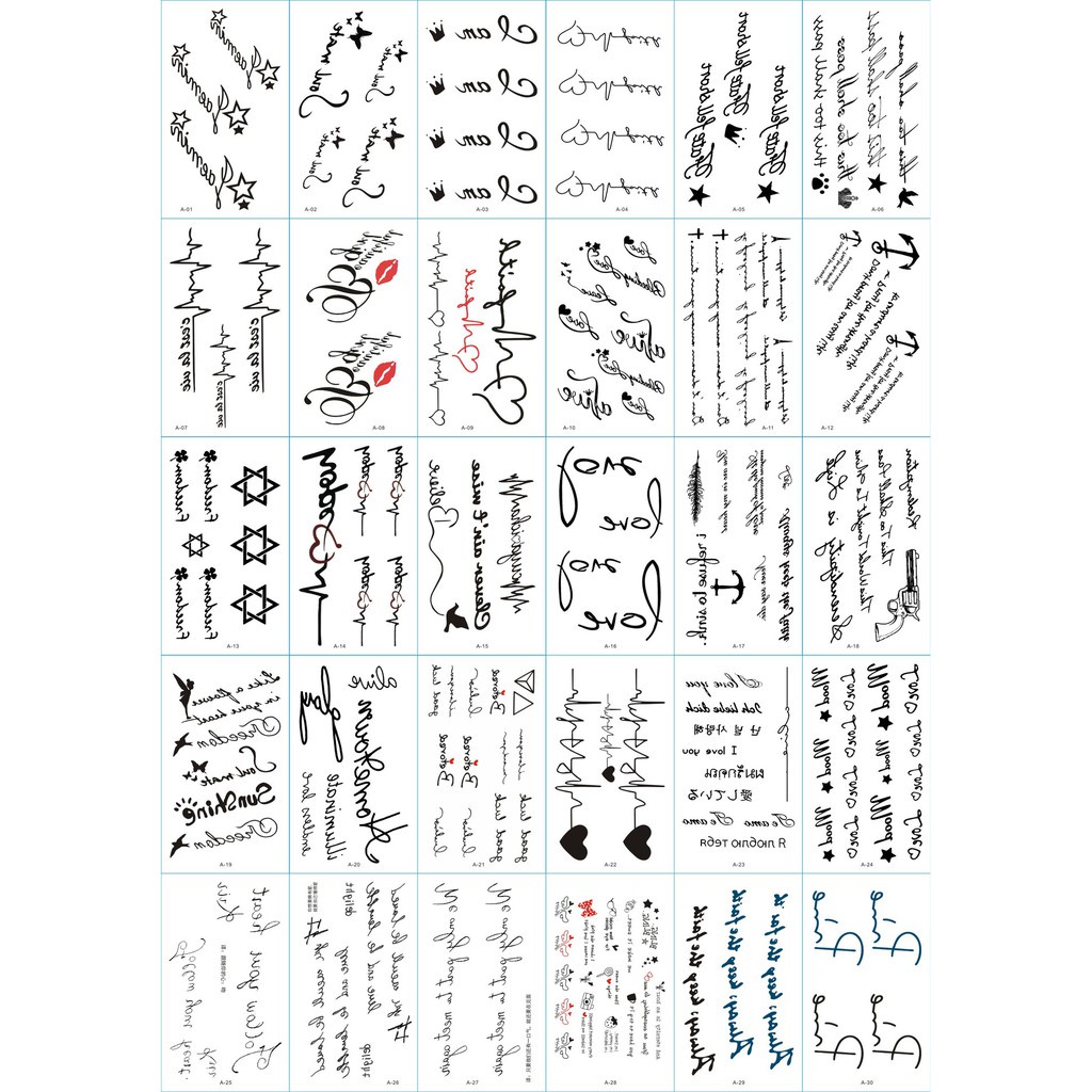 Unique erasable 72h Tattoo Sticker | Shopee Philippines