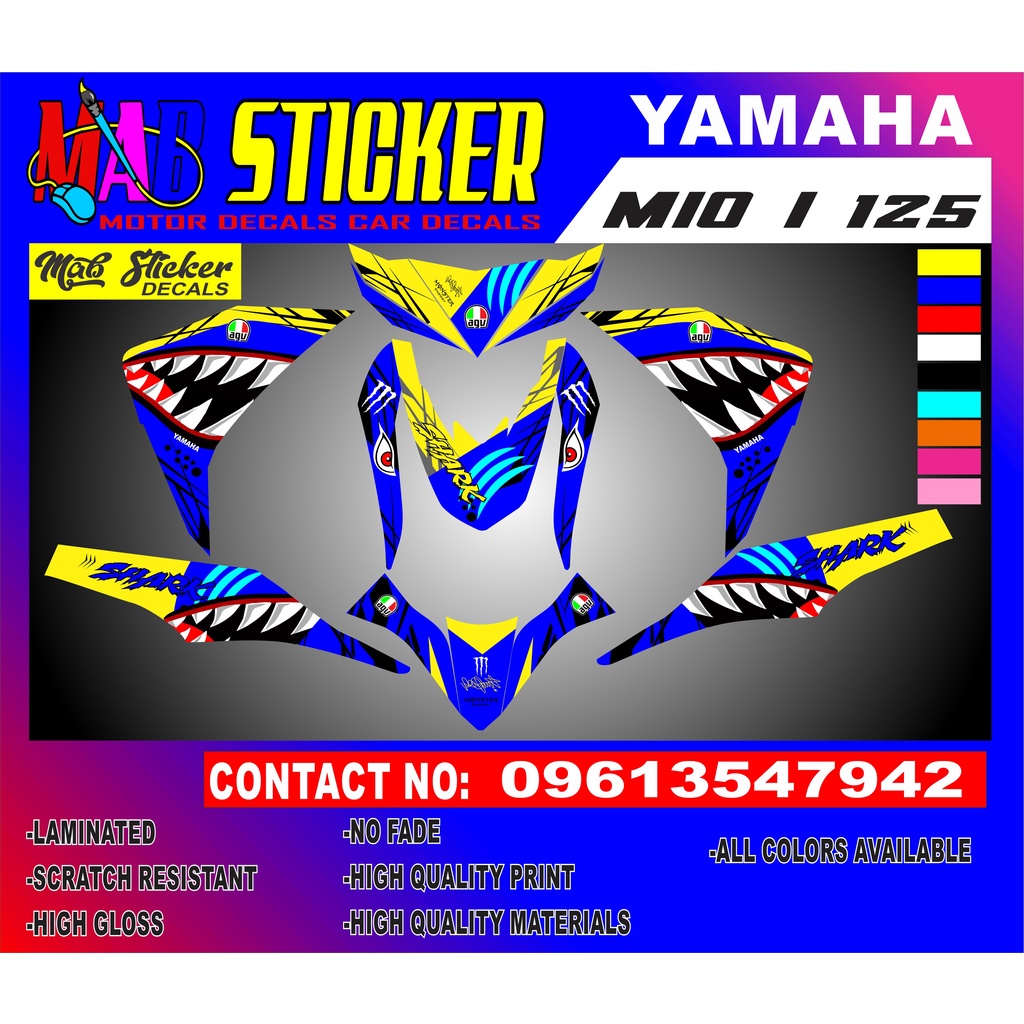 yamaha mio i 125 full decals | Shopee Philippines