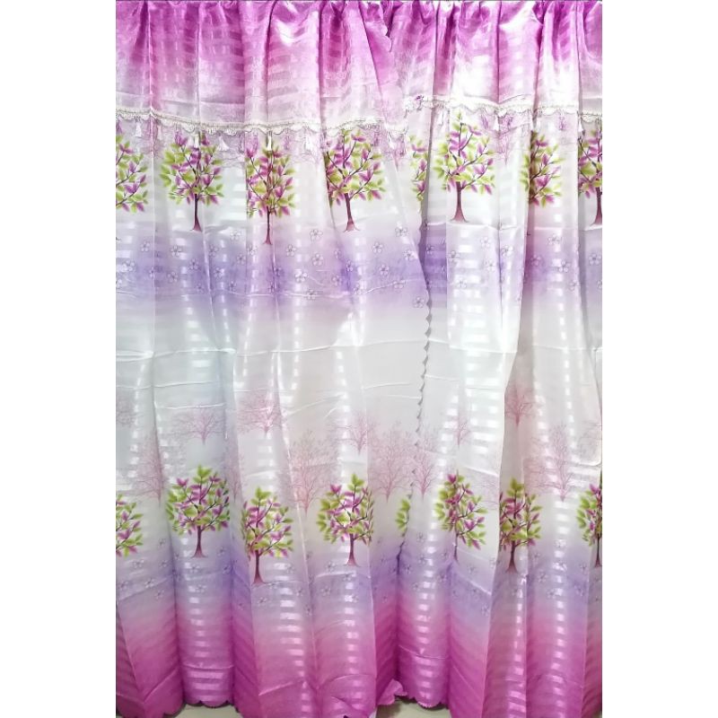 Sheering Curtain Good Quality Thick Silk Fabric Curtain Without Ring ...