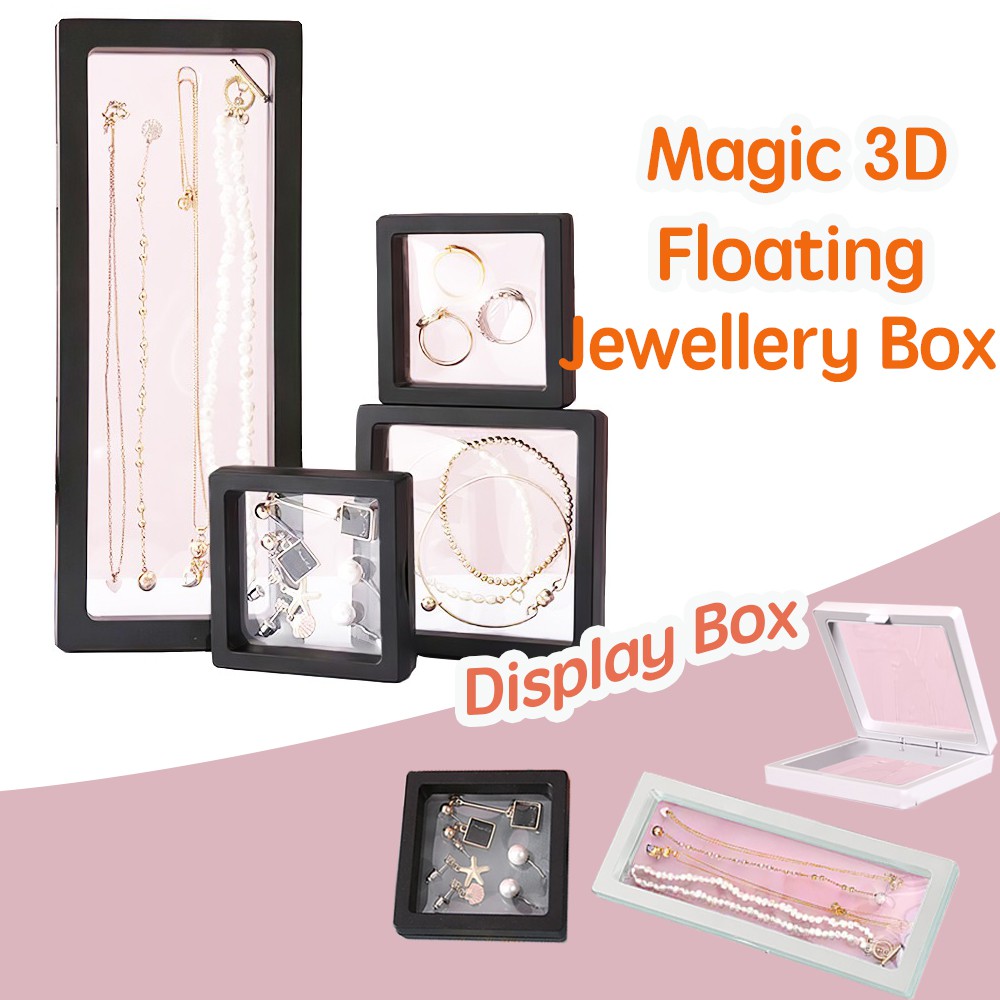 Magic 3D Transparent Floating Jewellery Box Display Box Jewellery ...