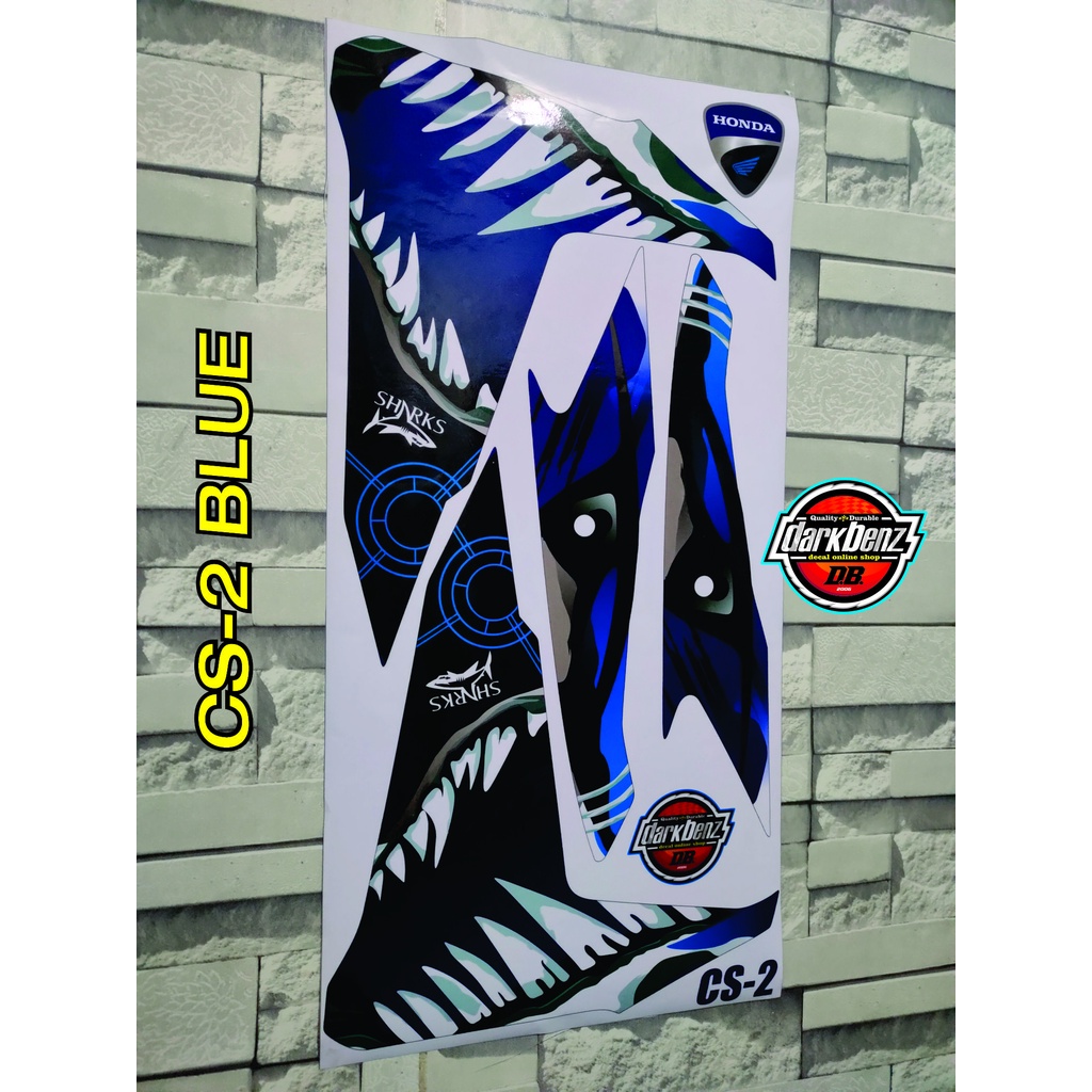 Honda Click Version 2 Angry Shark Designs for Leg Shield Fairings ...