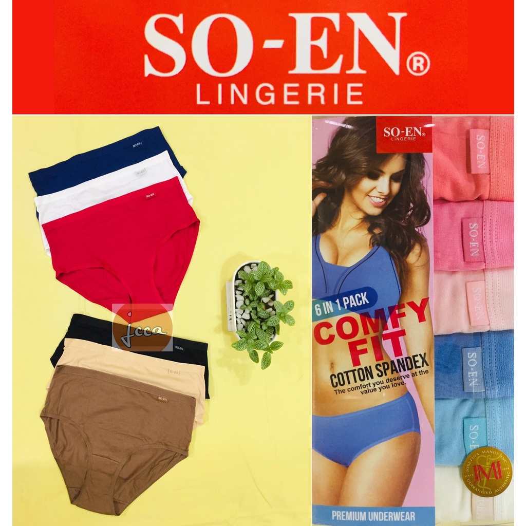 SOEN SPANDEX (6 PCS./pack ) bikini type assorted plain color for adult  SIZE: S, M, L, XL, 2XL, 3XL