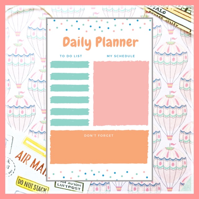 DAILY PLAN DAILY PLANNER NOTEPAD PERSONALIZED NOTE PAD | Shopee Philippines