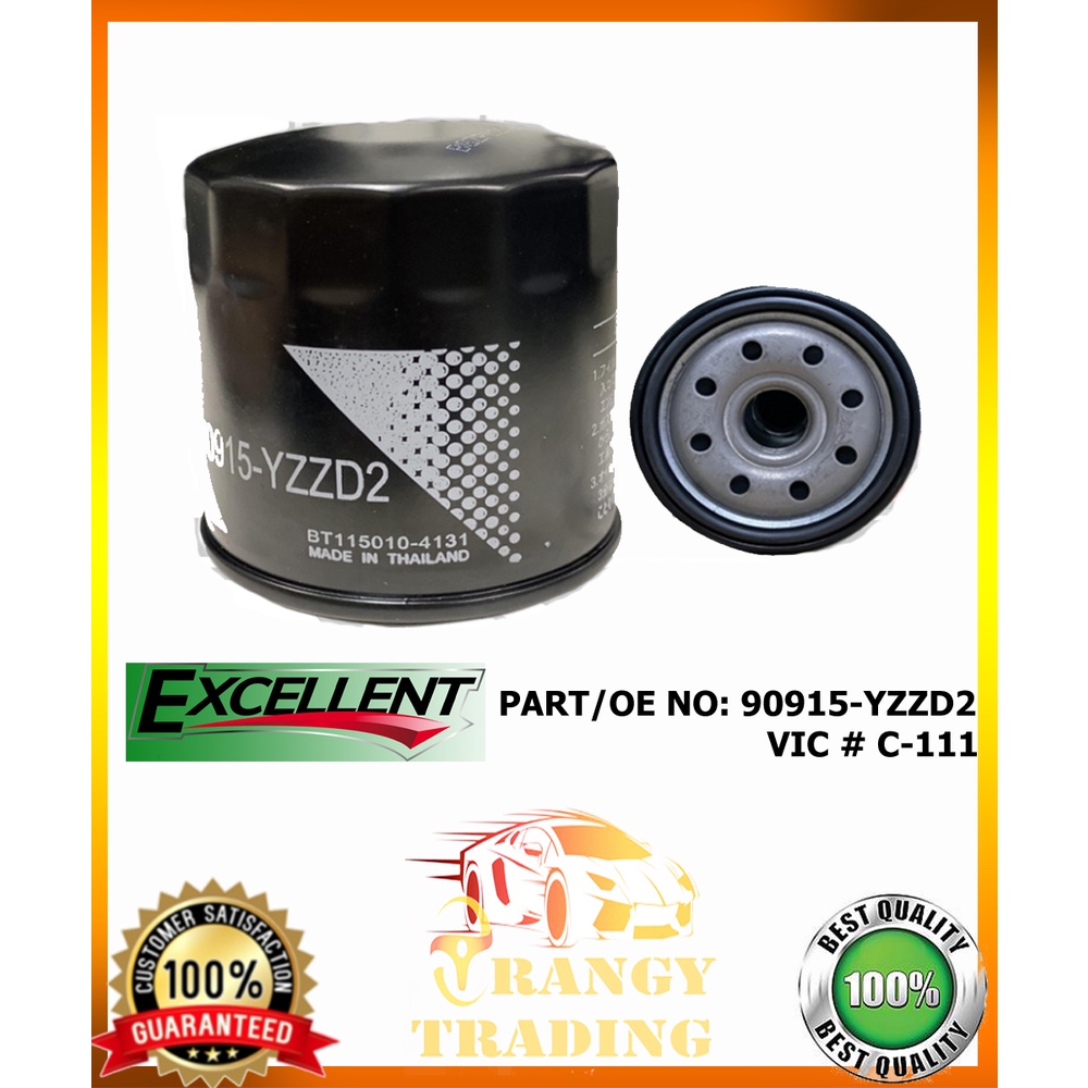 Excellent Toyota Oil Filter Innova / Fortuner / Hiace / Hilux ( 90915 ...