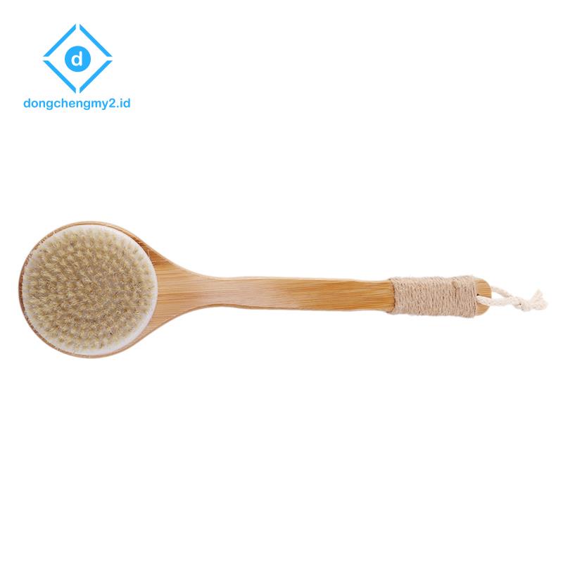 Dry Skin Body Brush Bath Exfoliating Brush Natural Bristles Back