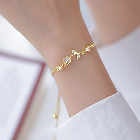 Accessories For Women Natural Jade Bracelet For Women Double Layer Chain Bracelet For Girls Wedding Party Korean Jewelry Gift