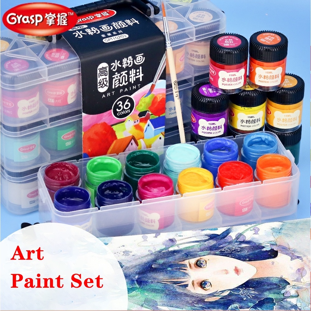 Original Stationery ＆ Crafts Acrylic Paints 24 Colors Professional ...