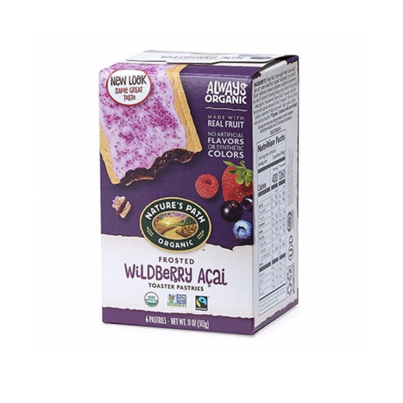 Nature's Path Organic Frosted Wildberry Acai Toaster Pastries 312g
